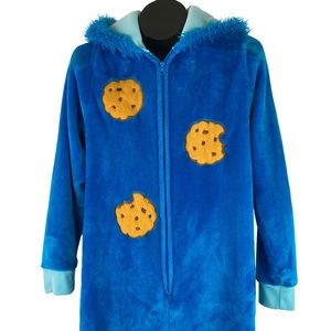 Cookie Monster Hooded Onezie Size M